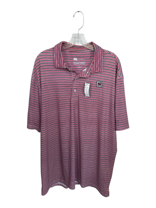 Onward Reserve Size XL Red & Black Polyester UGA Striped Golf Men's Polo Red & Black / XL