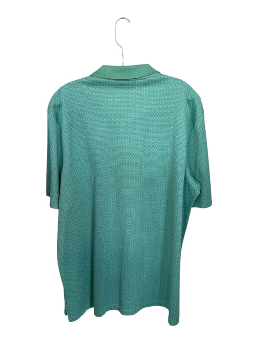 Bobby Jones Size XL Green & Blue Cotton Masters Logo Golf Men's Polo Green & Blue / XL
