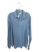 Peter Millar Size XL Navy & Aqua Blue Polyester Plaid Button Down Men's Shirt Navy & Aqua Blue / XL