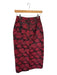 Ganni Size 38 Black & Red Polyester Blend jaquard Flowers Maxi Skirt Black & Red / 38