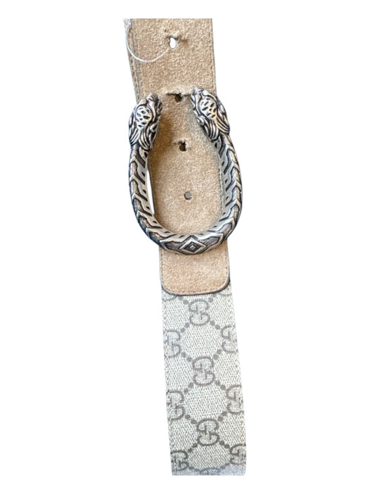 Gucci Taupe Coated Canvas Leather Dionysus Guccissima Belts Taupe / 85 / 34