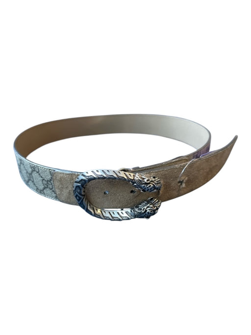 Gucci Taupe Coated Canvas Leather Dionysus Guccissima Belts Taupe / 85 / 34