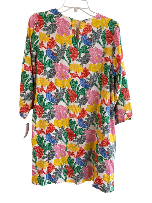 Compania Fantastica Size Medium Multi Viscose Round Neck Long Sleeve Dress Multi / Medium