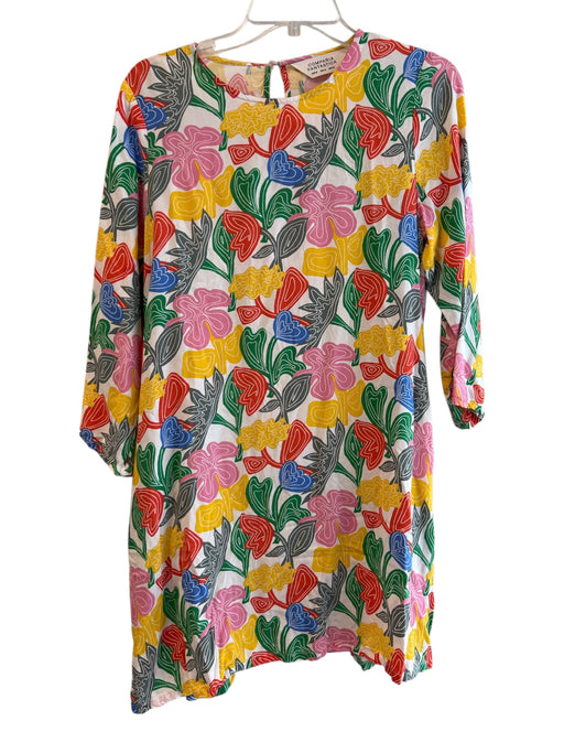 Compania Fantastica Size Medium Multi Viscose Round Neck Long Sleeve Dress Multi / Medium