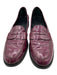 Tod's Shoe Size 40 Berry Purple Leather Croc Embossed Round Toe Penny Loafers Berry Purple / 40