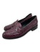 Tod's Shoe Size 40 Berry Purple Leather Croc Embossed Round Toe Penny Loafers Berry Purple / 40