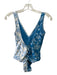 Solid & Striped Size S Blue & White Nylon & Spandex Sleeveless Two Tone Swimsuit Blue & White / S