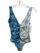 Solid & Striped Size S Blue & White Nylon & Spandex Sleeveless Two Tone Swimsuit Blue & White / S