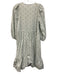 & Other Stories Size M/L Green, Blue, White Cotton flocked dot Gingham Dress Green, Blue, White / M/L