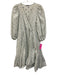 & Other Stories Size M/L Green, Blue, White Cotton flocked dot Gingham Dress Green, Blue, White / M/L