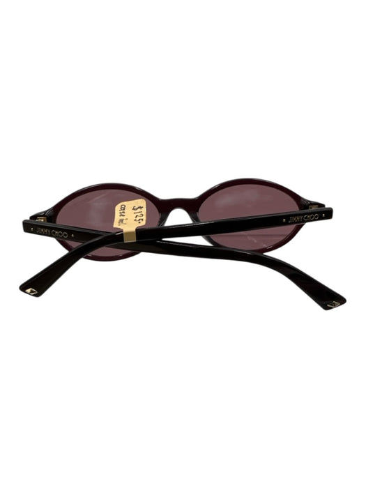 Jimmy Choo Dark Purple Acetate Oval Lens Gold detail Sunglasses Dark Purple