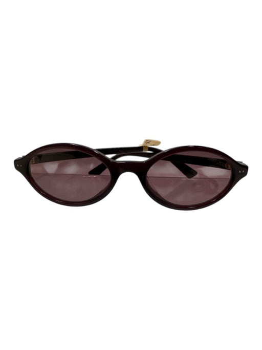 Jimmy Choo Dark Purple Acetate Oval Lens Gold detail Sunglasses Dark Purple