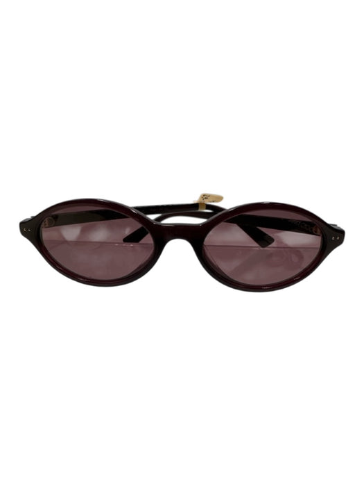 Jimmy Choo Dark Purple Acetate Oval Lens Gold detail Sunglasses Dark Purple