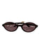 Jimmy Choo Dark Purple Acetate Oval Lens Gold detail Sunglasses Dark Purple