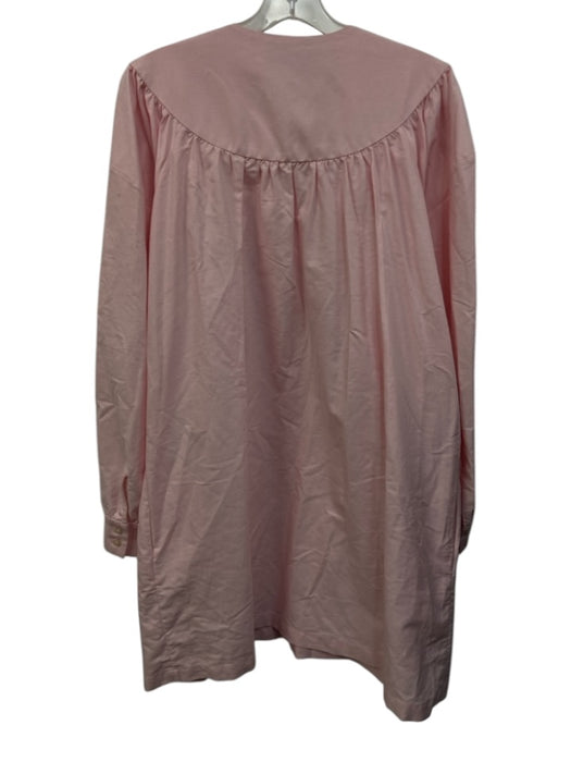 Rachel Comey Size 10 Baby Pink Cotton Long Sleeve Lace Up Pockets Dress Baby Pink / 10