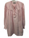 Rachel Comey Size 10 Baby Pink Cotton Long Sleeve Lace Up Pockets Dress Baby Pink / 10