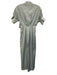 White Story Size 6 Pale Blue Cotton Short Sleeve Button Front Pleated Maxi Dress Pale Blue / 6