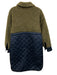 Everlane Size XS Navy blue & green Polyester Blend Faux Shearling Quilted Coat Navy blue & green / XS