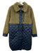 Everlane Size XS Navy blue & green Polyester Blend Faux Shearling Quilted Coat Navy blue & green / XS