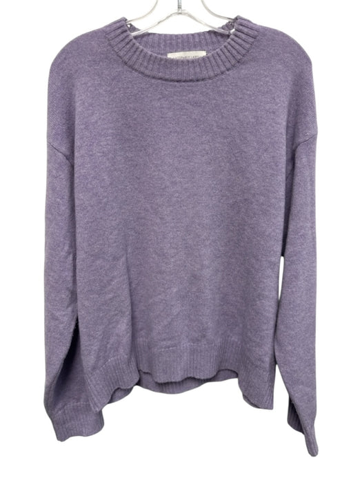 Assembly Label Size 10 Light Purple Wool Ribbed Collar & Cuffs Crew Neck Sweater Light Purple / 10