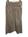 Wash Lab Size 29 Beige Cotton Blend Denim Paneled Frayed Hem Midi Skirt Beige / 29