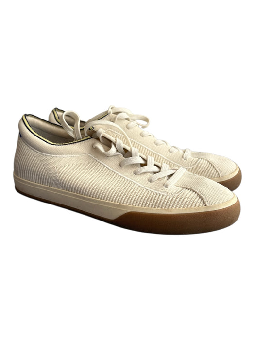 Rothy's Shoe Size 10 Cream Fabric Rubber Sole Low Top Lace Up Sneaker Shoes Cream / 10