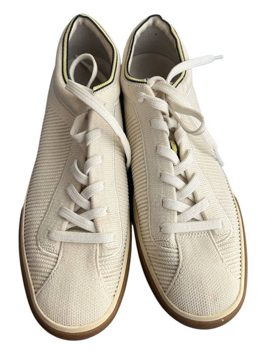 Rothy's Shoe Size 10 Cream Fabric Rubber Sole Low Top Lace Up Sneaker Shoes Cream / 10