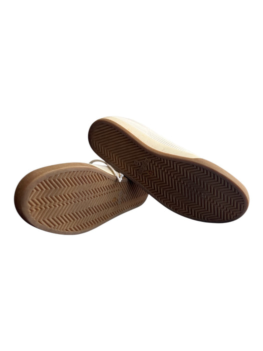 Rothy's Shoe Size 10 Cream Fabric Rubber Sole Low Top Lace Up Sneaker Shoes Cream / 10