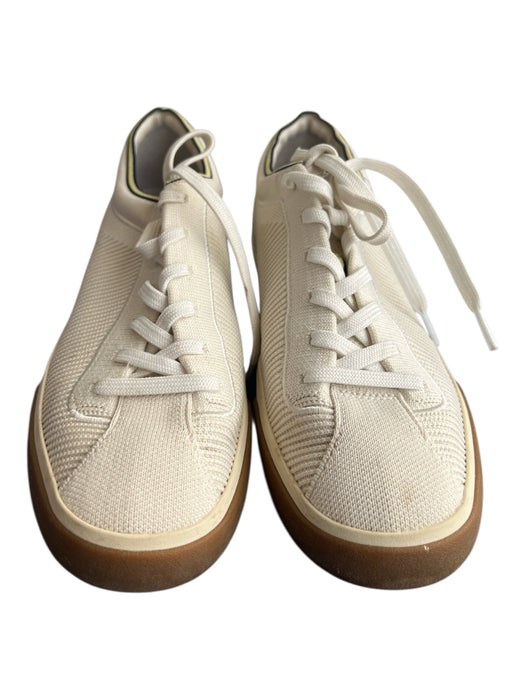 Rothy's Shoe Size 10 Cream Fabric Rubber Sole Low Top Lace Up Sneaker Shoes Cream / 10