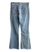 Mother Size 29 Blue Cotton & Elastane Denim Light Wash Raw Edge Flare Jeans Blue / 29