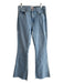 Mother Size 29 Blue Cotton & Elastane Denim Light Wash Raw Edge Flare Jeans Blue / 29