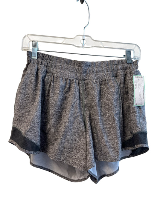 Lululemon Size 10 Tall Gray Polyester Blend Mid Rise Elastic Waist Shorts Gray / 10 Tall