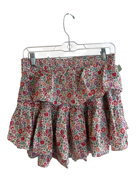 Love Shack Fancy Size S Multi Cotton Elastic Waist Floral Print Ruffle Skirt Multi / S