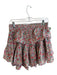 Love Shack Fancy Size S Multi Cotton Elastic Waist Floral Print Ruffle Skirt Multi / S