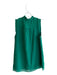 J. Crew Size 2 Green Silk stand collar 1/2 Button Sleeveless Fringe Detail Top Green / 2