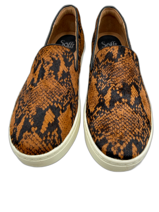 Sofft Shoe Size 9M Brown & Black Leather Cow Hair Snakeskin Print Sneakers Brown & Black / 9M