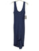 Athleta Size L Blue & White Viscose Blend Striped Sleeveless U Neck Dress Blue & White / L