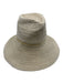 Hatattack Light Beige Paper Straw Woven Wide Brim Chain Detail Hat Light Beige