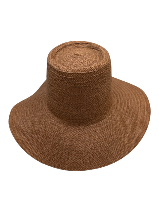 Brixton Brown Paper Straw Woven Round Sun Hat Brown / S/M