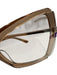 Tom Ford Brown Acetate Transparent Tinted Gradient Lens Geometric Sunglasses Brown