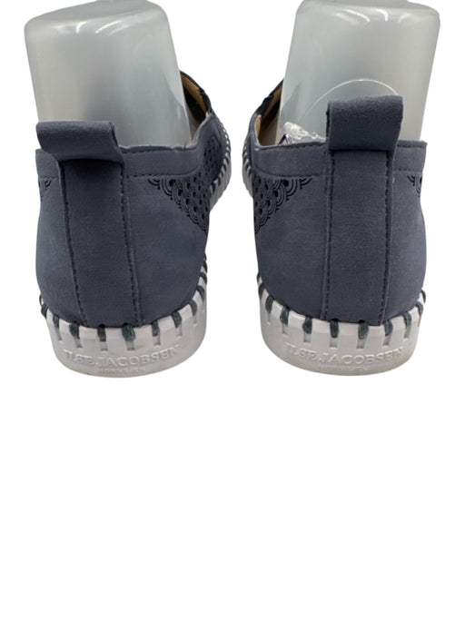 Ilse Jacobsen Shoe Size 40 Slate Blue Leather Upper Perforated Suede Sneakers Slate Blue / 40