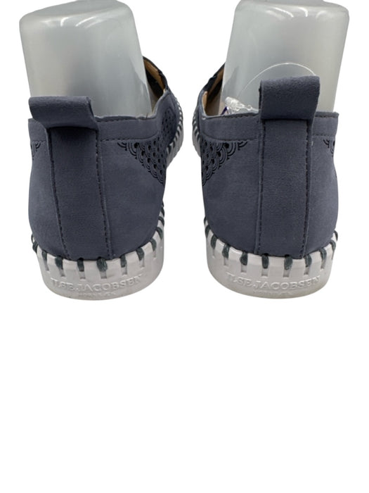 Ilse Jacobsen Shoe Size 40 Slate Blue Leather Upper Perforated Suede Sneakers Slate Blue / 40