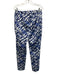 Natori Size M/8 White & Blue Tencel Blend Abstract Print Asymmetrical Pant Set White & Blue / M/8