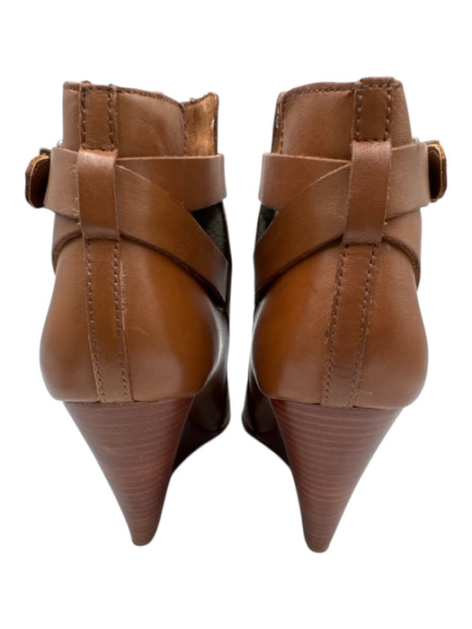 Seychelles Shoe Size 9 Cognac Brown Leather Pointed Toe Bronze Hardware Booties Cognac Brown / 9