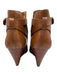 Seychelles Shoe Size 9 Cognac Brown Leather Pointed Toe Bronze Hardware Booties Cognac Brown / 9