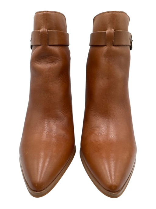Seychelles Shoe Size 9 Cognac Brown Leather Pointed Toe Bronze Hardware Booties Cognac Brown / 9