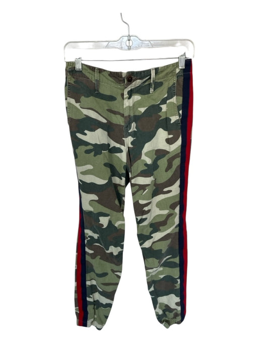Mother Size 24 Camo Red Details Scrunched Pants Camo / 24