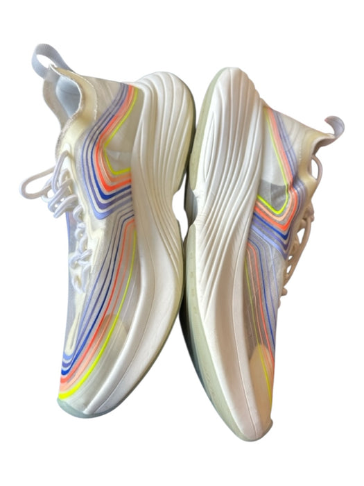 APL Shoe Size 6 White & Blue Multi Color Stripe Athletic Shoes White & Blue / 6