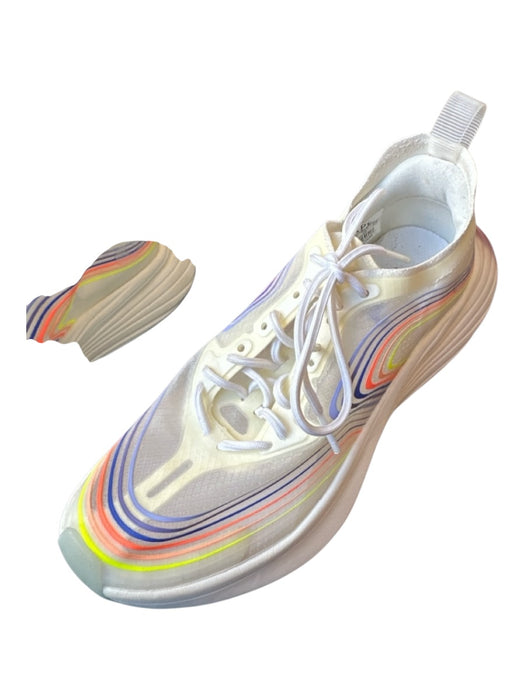 APL Shoe Size 6 White & Blue Multi Color Stripe Athletic Shoes White & Blue / 6
