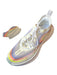 APL Shoe Size 6 White & Blue Multi Color Stripe Athletic Shoes White & Blue / 6